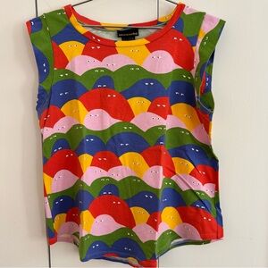 Muscle Tee in Rainbow Lumps Print by Nooworks